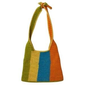 Urban Outfitters TORI Small Hobo Stripe Crochet Boho Festival Shoulder Bag NWOT